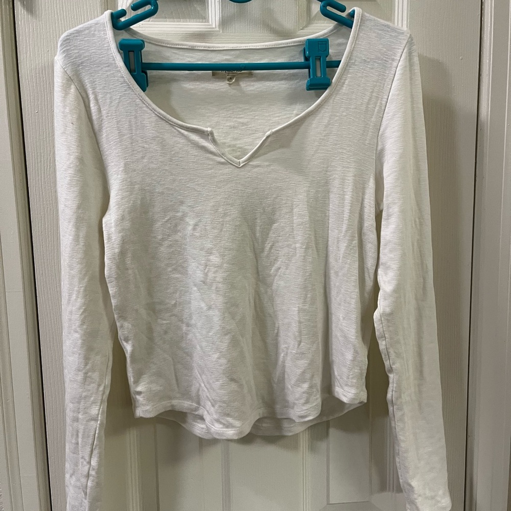 Madewell Women's Cream Long Sleeve Top